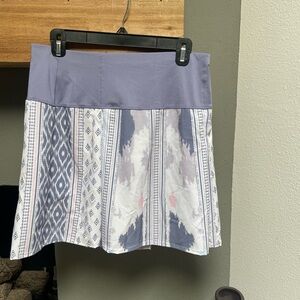 Lucky in Love A-Line Skirt in Blue and White